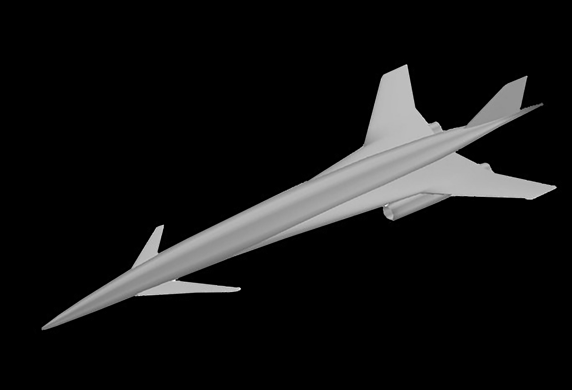 Artist illustration of the Pagan aircraft on a black background.