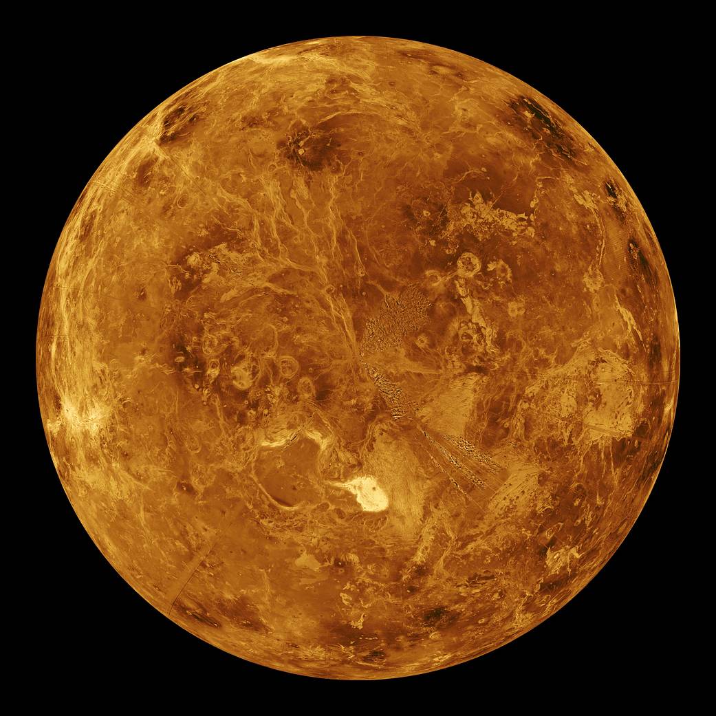 The Magellan probe that orbited Venus from 1990 to 1994 was able to peer through the thick Venusian clouds 