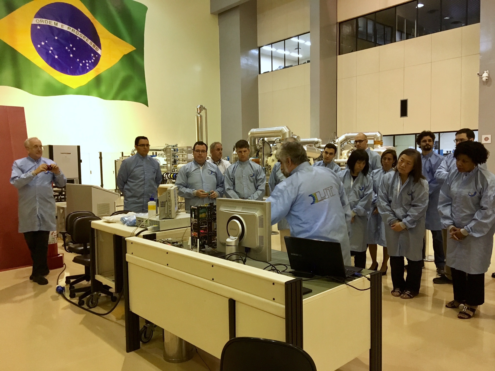 The SPORT team checks out a prototype SPORT CubeSat