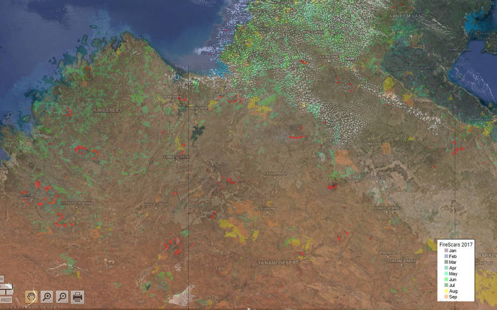 Fire image with Suomi NPP Image and overlayed by NAFI site fire map