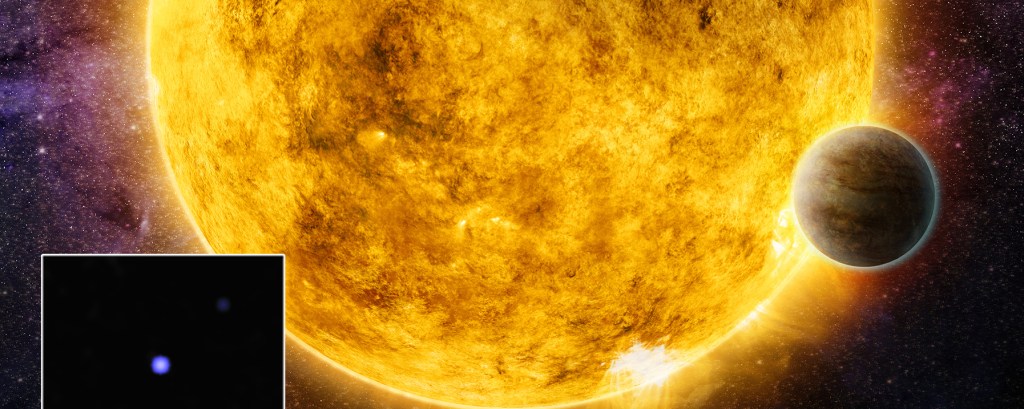 Artist Depiction of Star and X-Ray Image of GJ 176