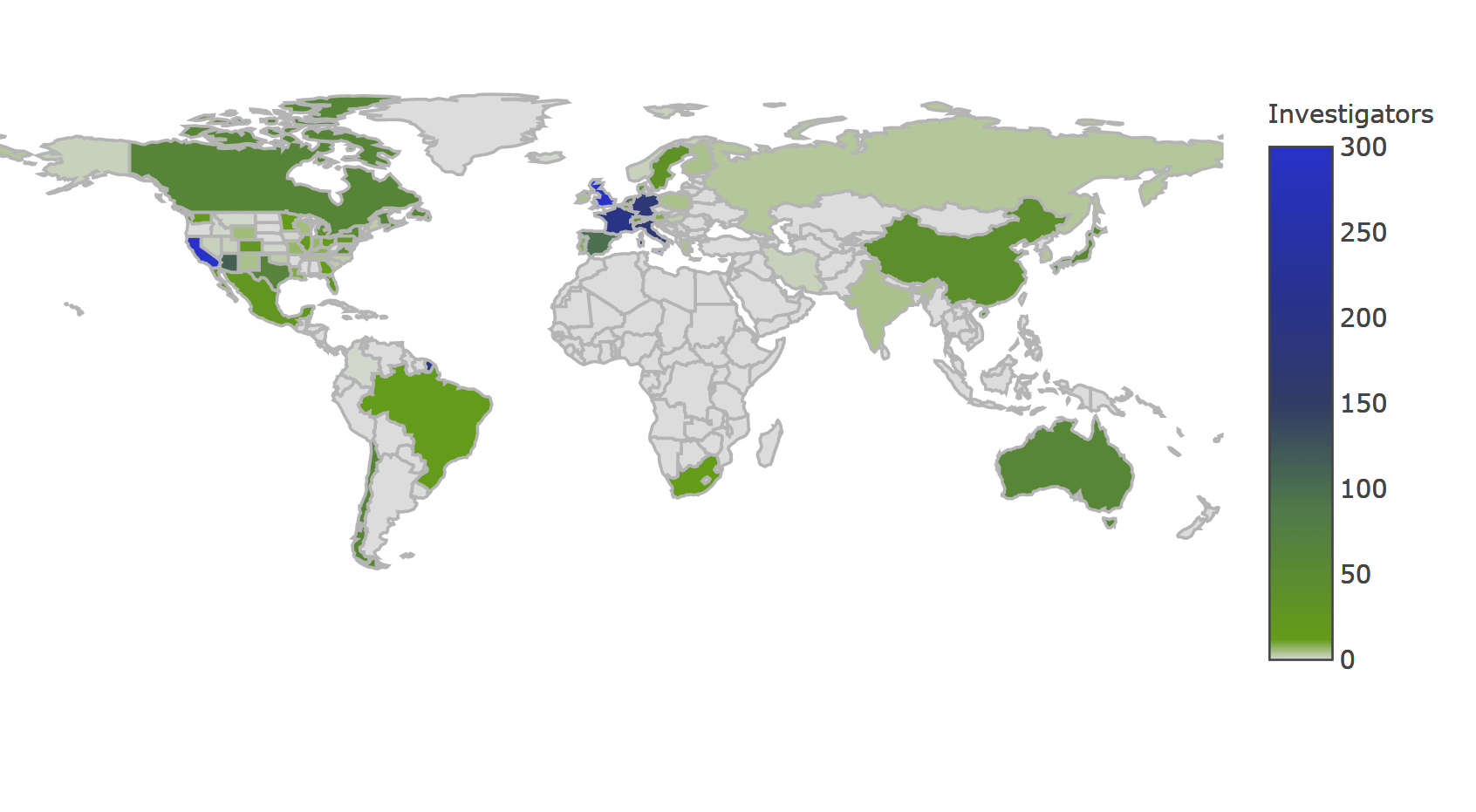 Graph showing the number of investigators and collaborators who took part in the Early Release Science (ERS) program.