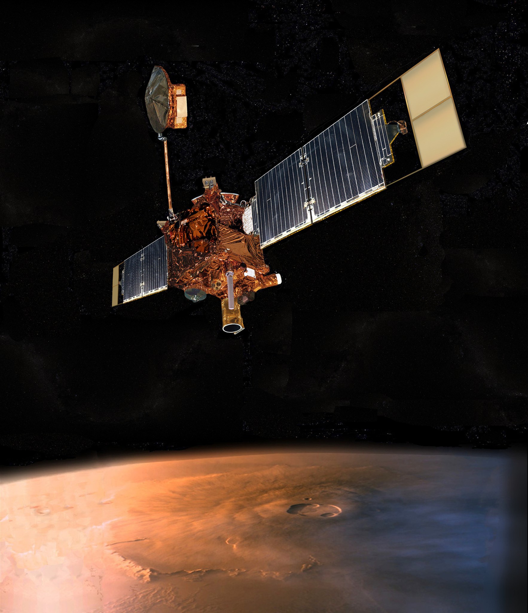 Mars Global Surveyor Over Mars