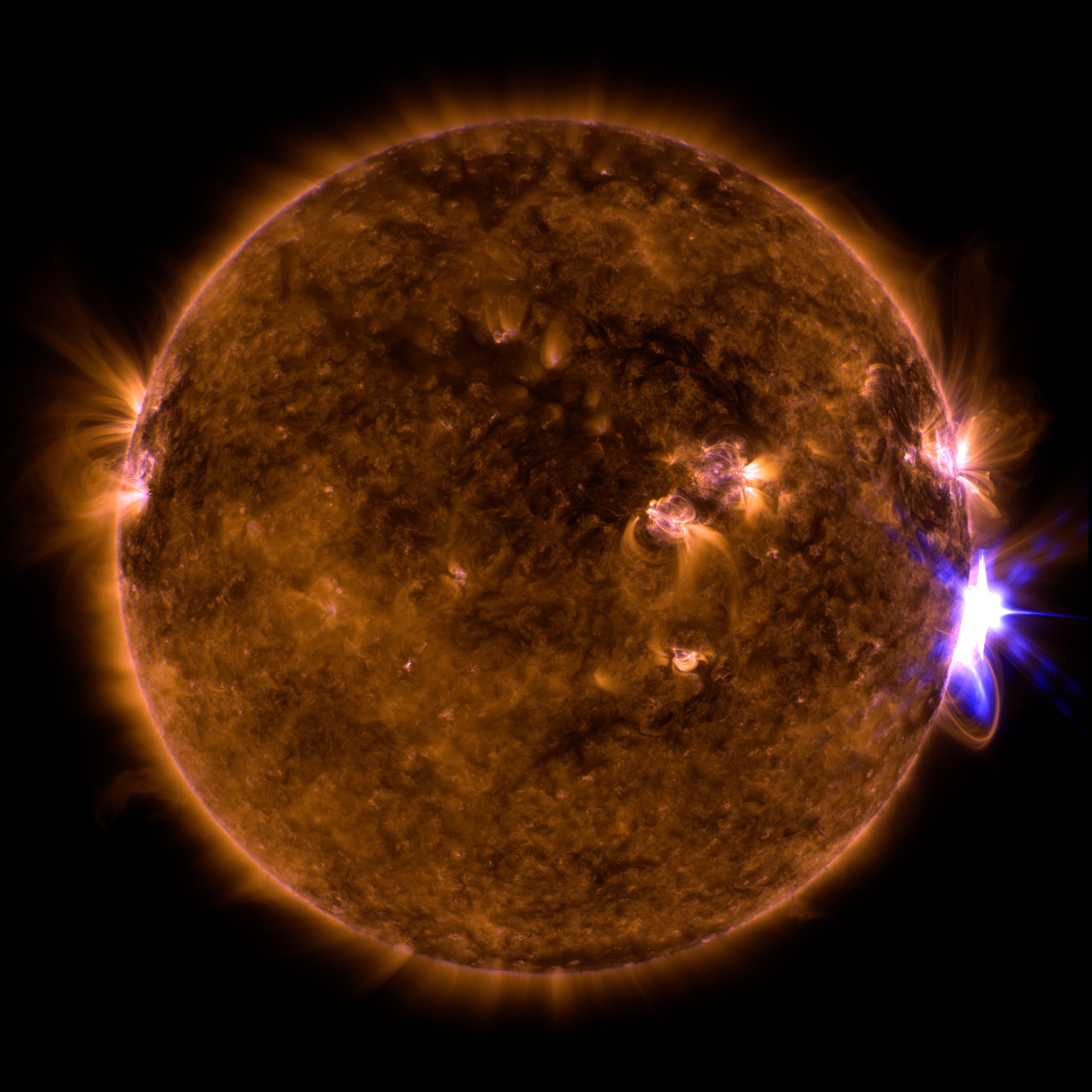 SDO composite image of a 10 Sept. 2017 solar flare