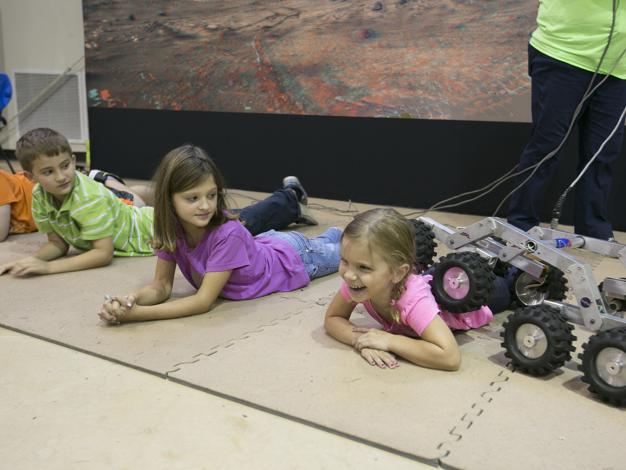 The Roll Over Rover gives youngsters a personal experience with NASA technology.