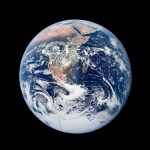 Planet Earth on a black background