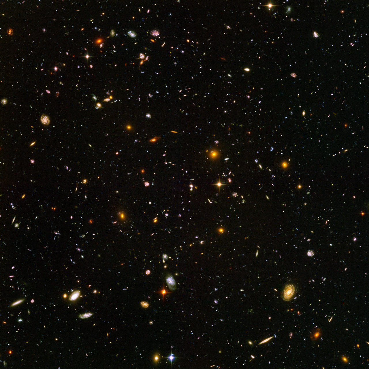 The Hubble Ultra Deep Field is a snapshot of about 10,000 galaxies in a tiny patch of sky, taken by NASA’s Hubble