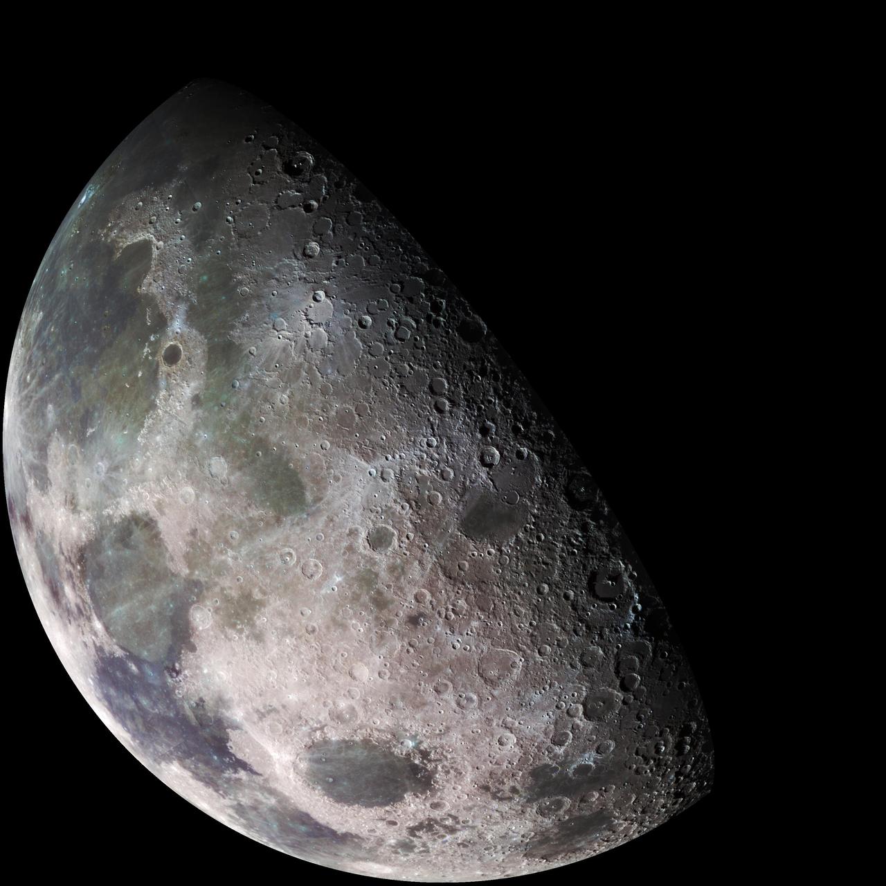 Color Mosaic of the Moon’s North Pole