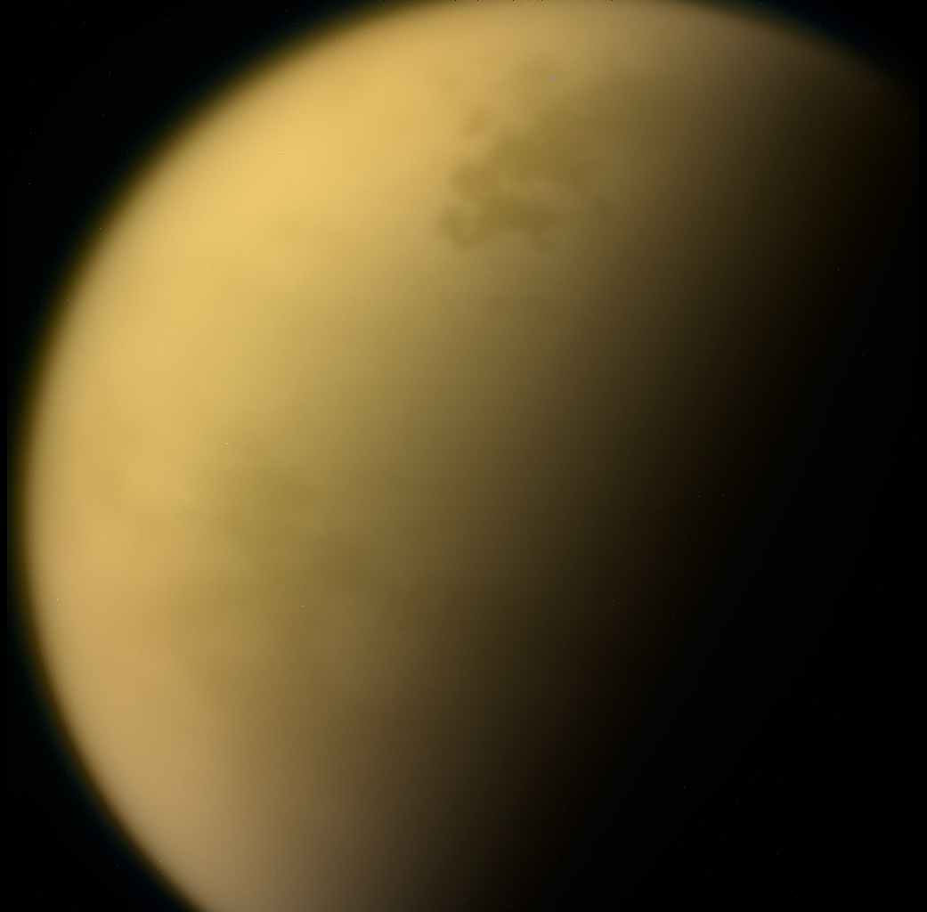half-moon image of amber titan on black