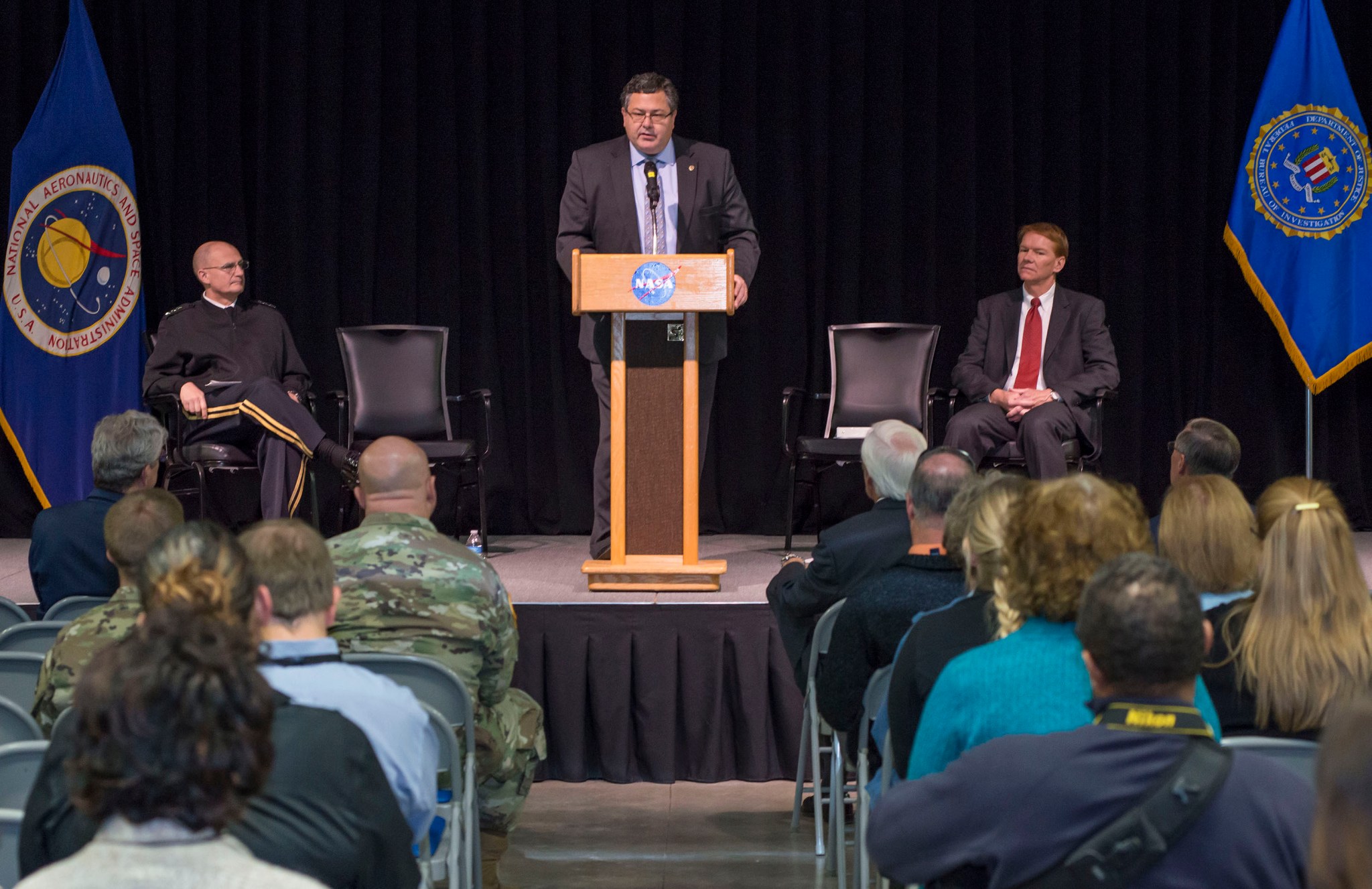 Todd May, director of the Marshall Center, speaks at the Nov. 9 CFC Kickoff Event.