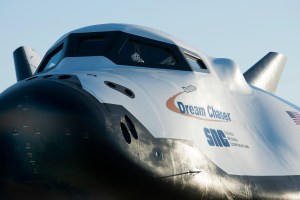 Sierra Nevada Corp?s Dream Chaser posed on ramp at sunrise at NASA Armstrong Flight Research Center.