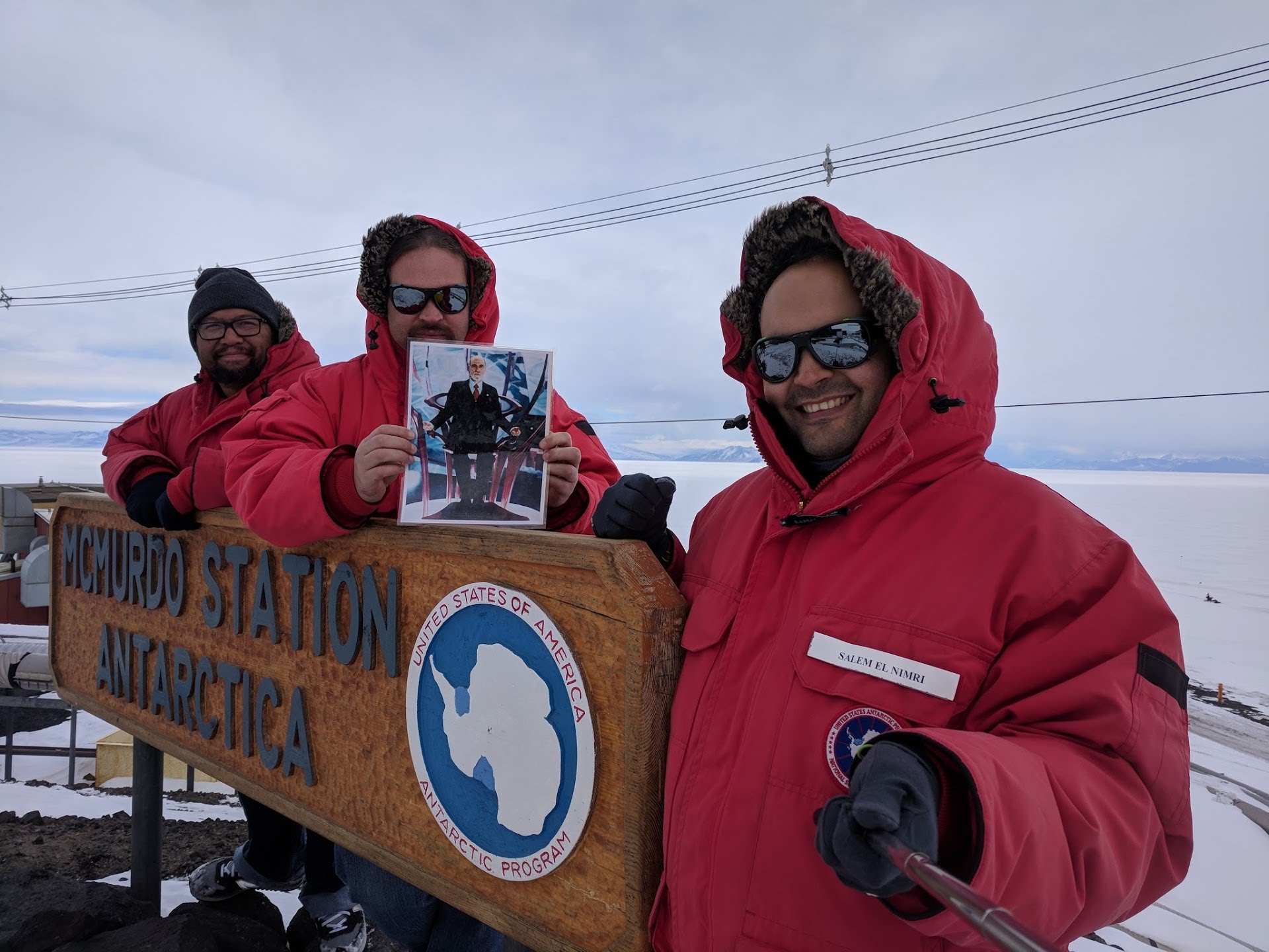 Image of the selfie snapped from McMurdo Station. 