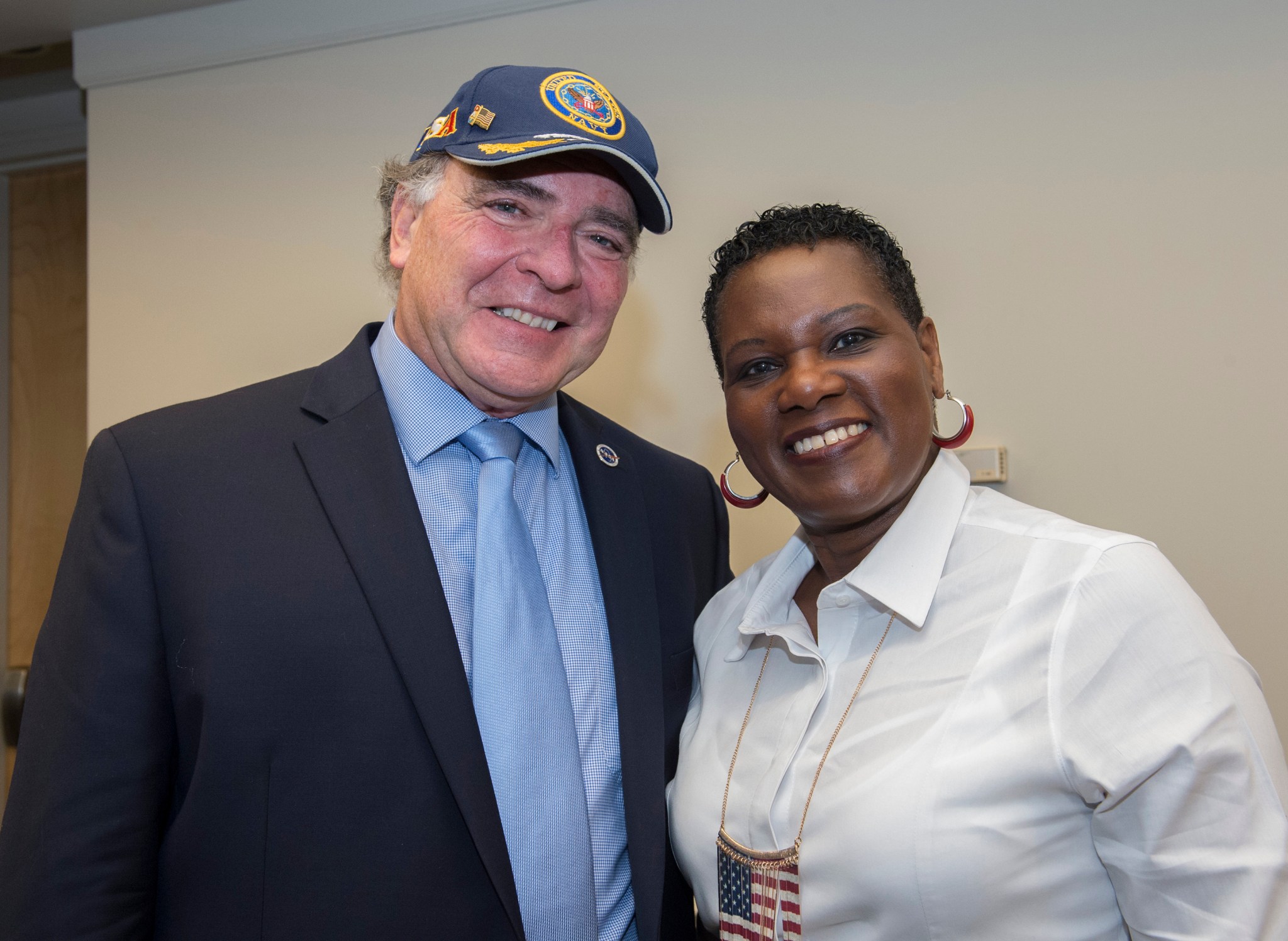 Among the honorees at Marshall's Veteran's Day celebration are James Andrews, left, and TyAnne Thomas.