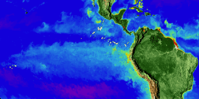 animated transition of 1997 El Niño to La Niña in Pacific Ocean
