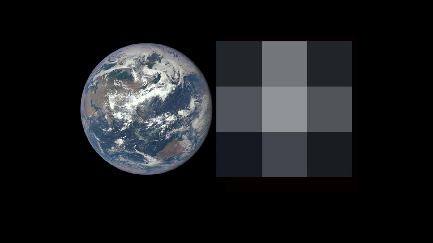Image of Earth and future exoplanet observations