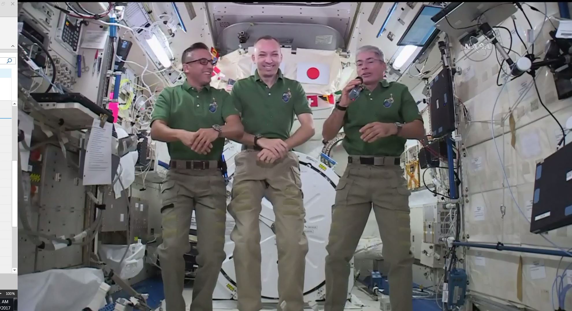 NASA astronauts Joe Acaba, Randy Bresnik and Mark Vande Hei 