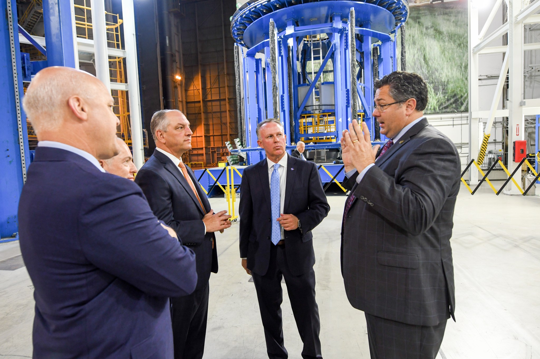 Louisiana Governor John Bel Edwards Tours NASA Michoud Assembly Facility