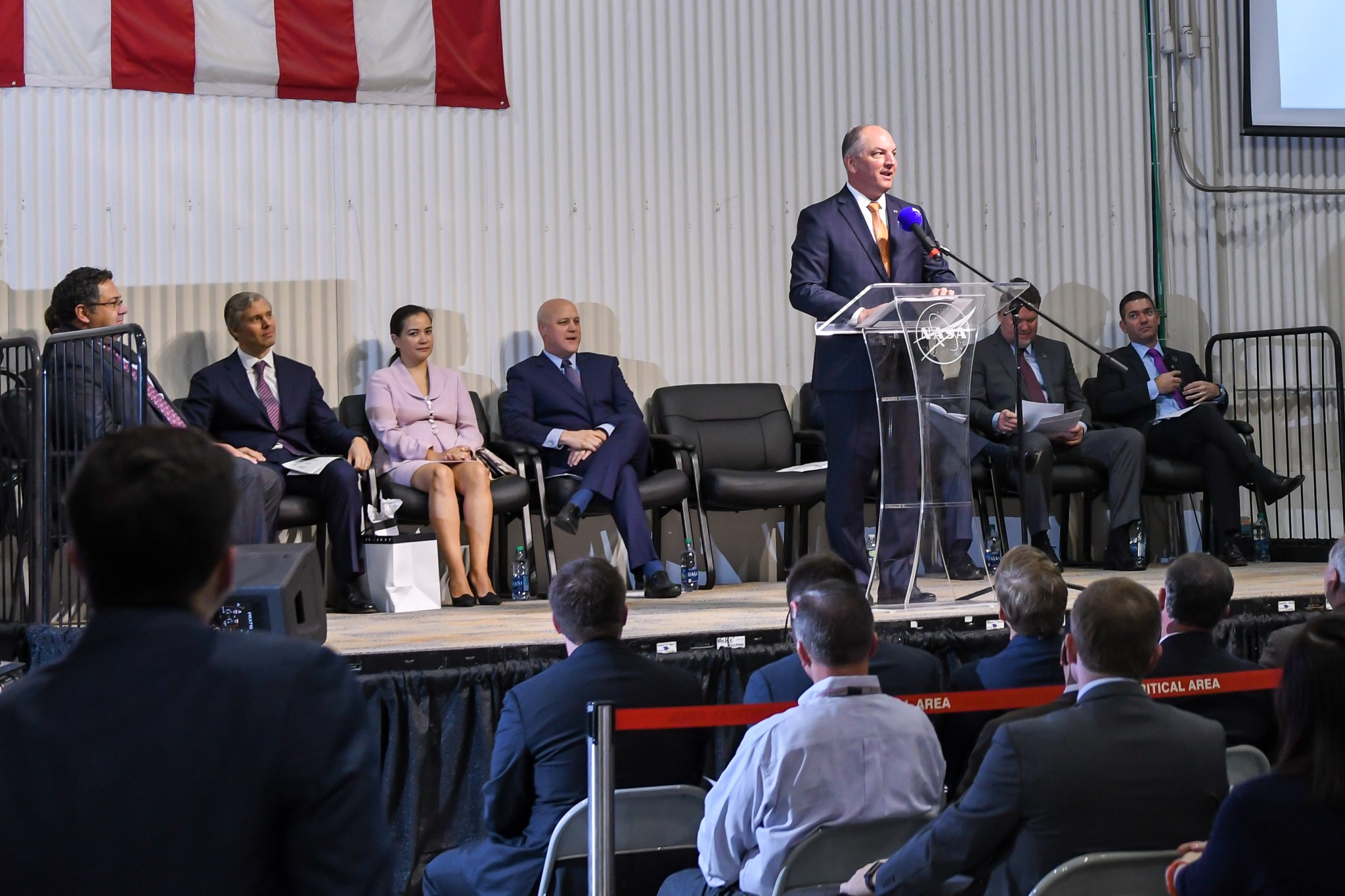 Louisiana Governor John Bel Edwards Visits NASA’s Rocket Factory