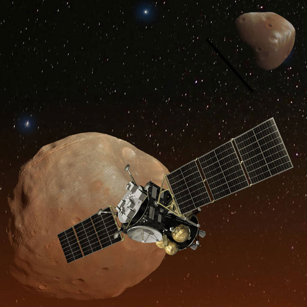 Artist’s concept of Japan’s Mars Moons eXploration (MMX) spacecraft