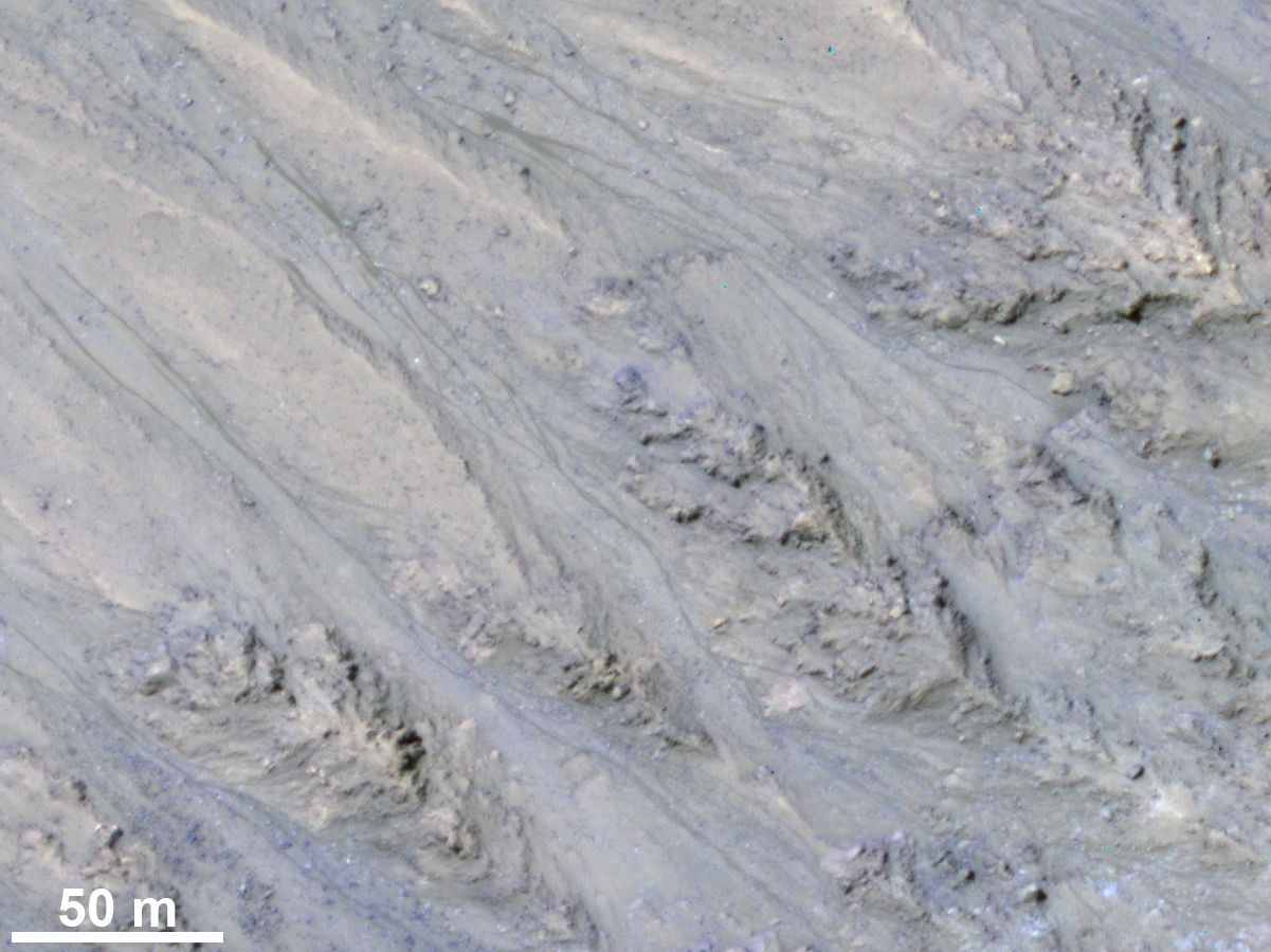 Inner slope of a Martian crater