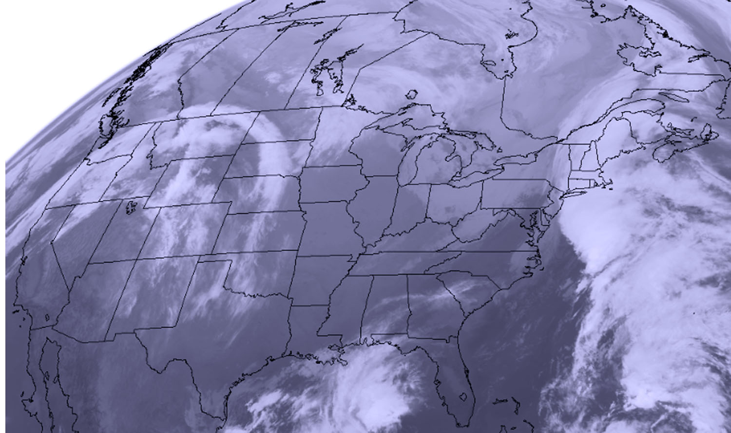 GOES-East image of storms over U.S.