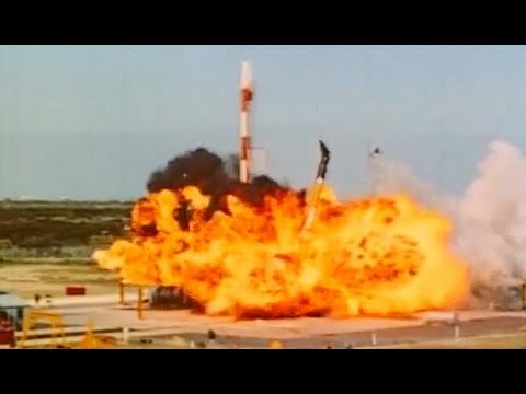 The explosion of the Vanguard Test Vehicle 3 seconds after liftoff.