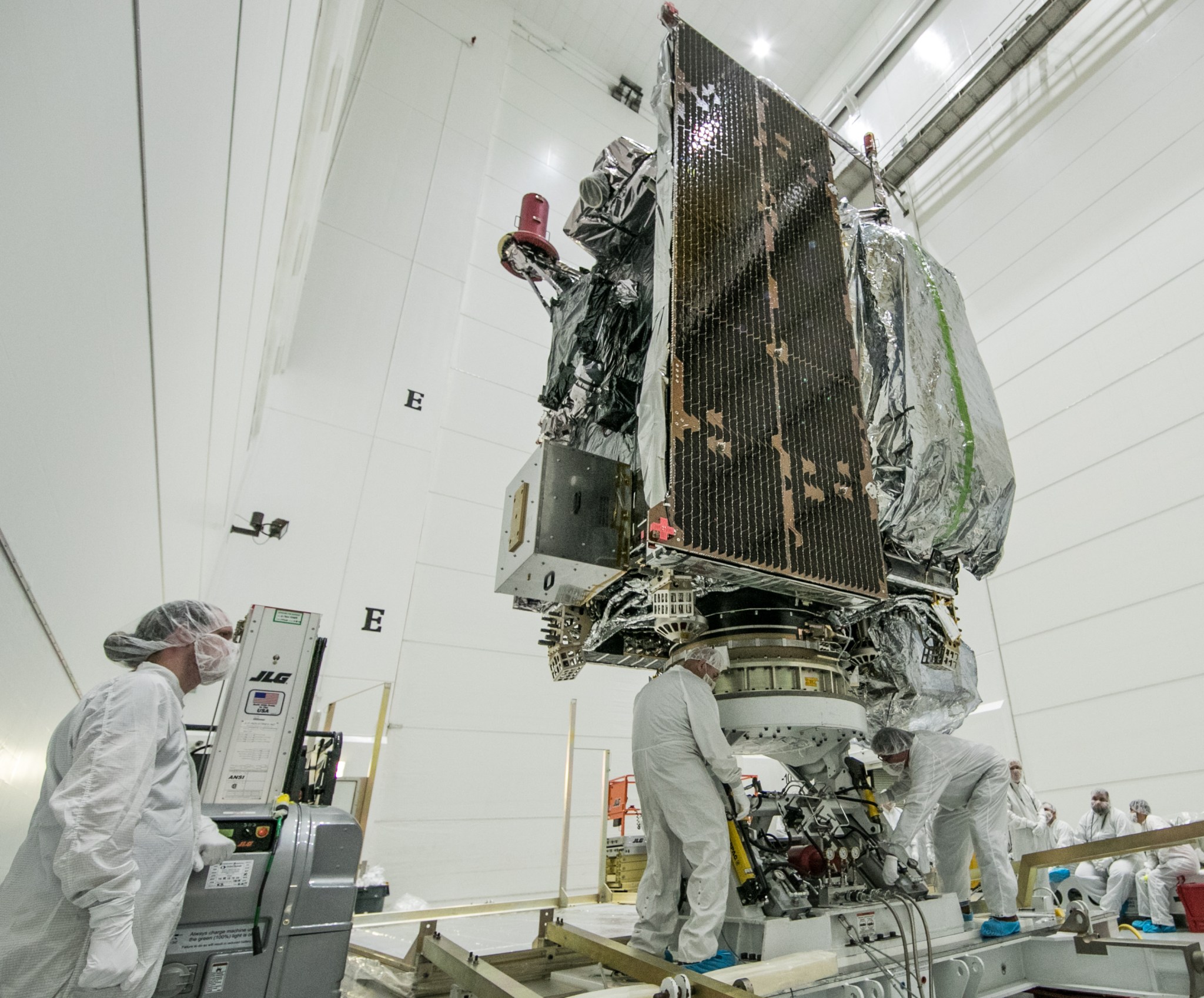 GOES-S in a clean room. 