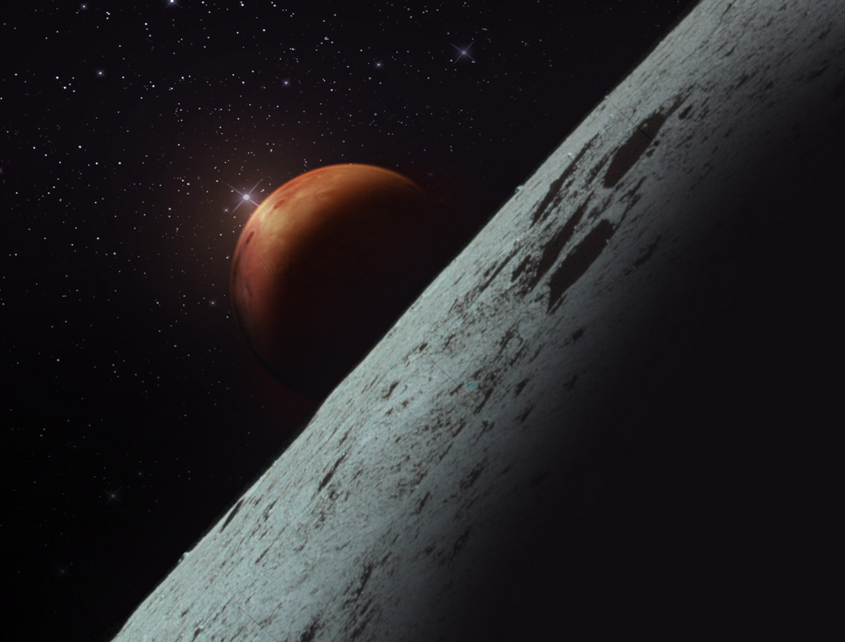 NASA is taking the first steps on its Journey to Mars.  Artist’s concept, looking toward Mars.