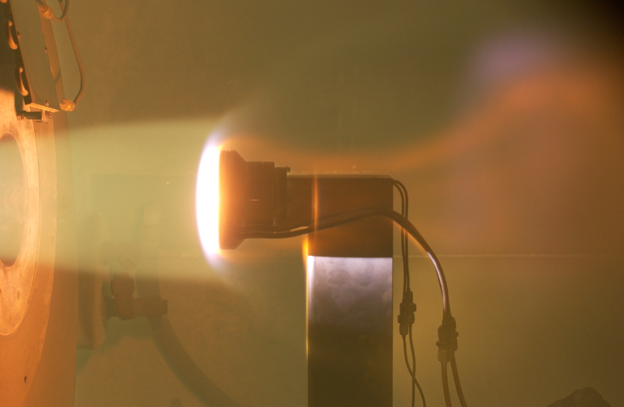 HIAD heat shield testing at Boeing arc jet facility