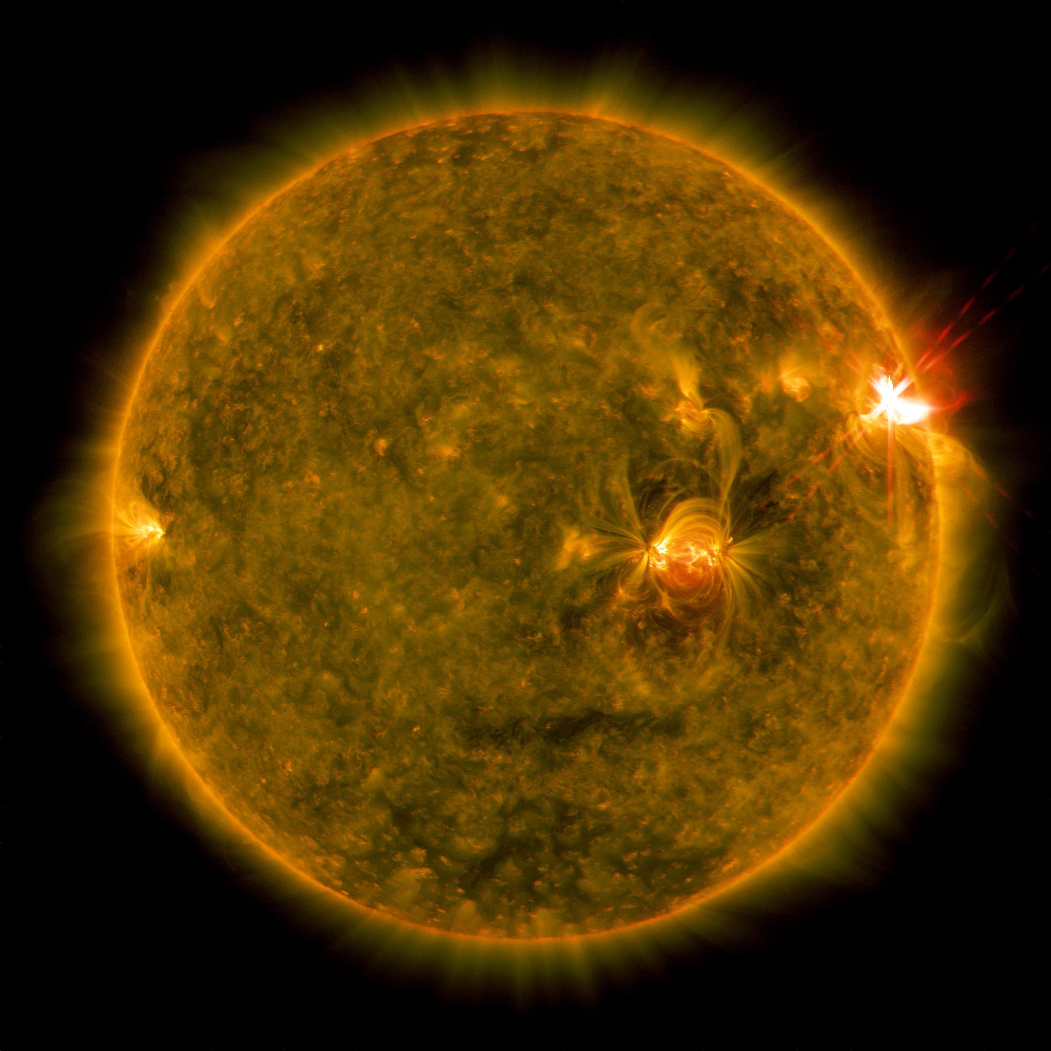 Solar Dynamics Observatory image of solar flare