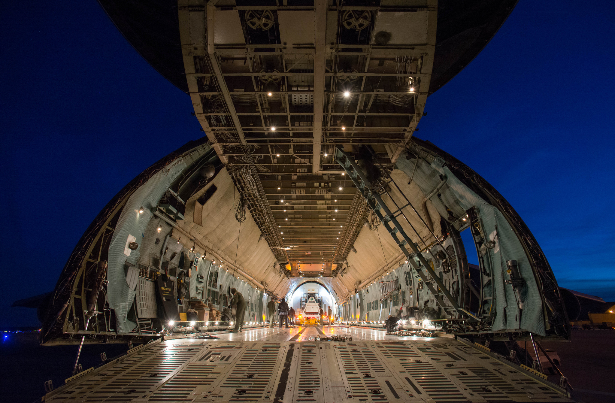 cargo hold of the U.S. military’s C-5 Charlie