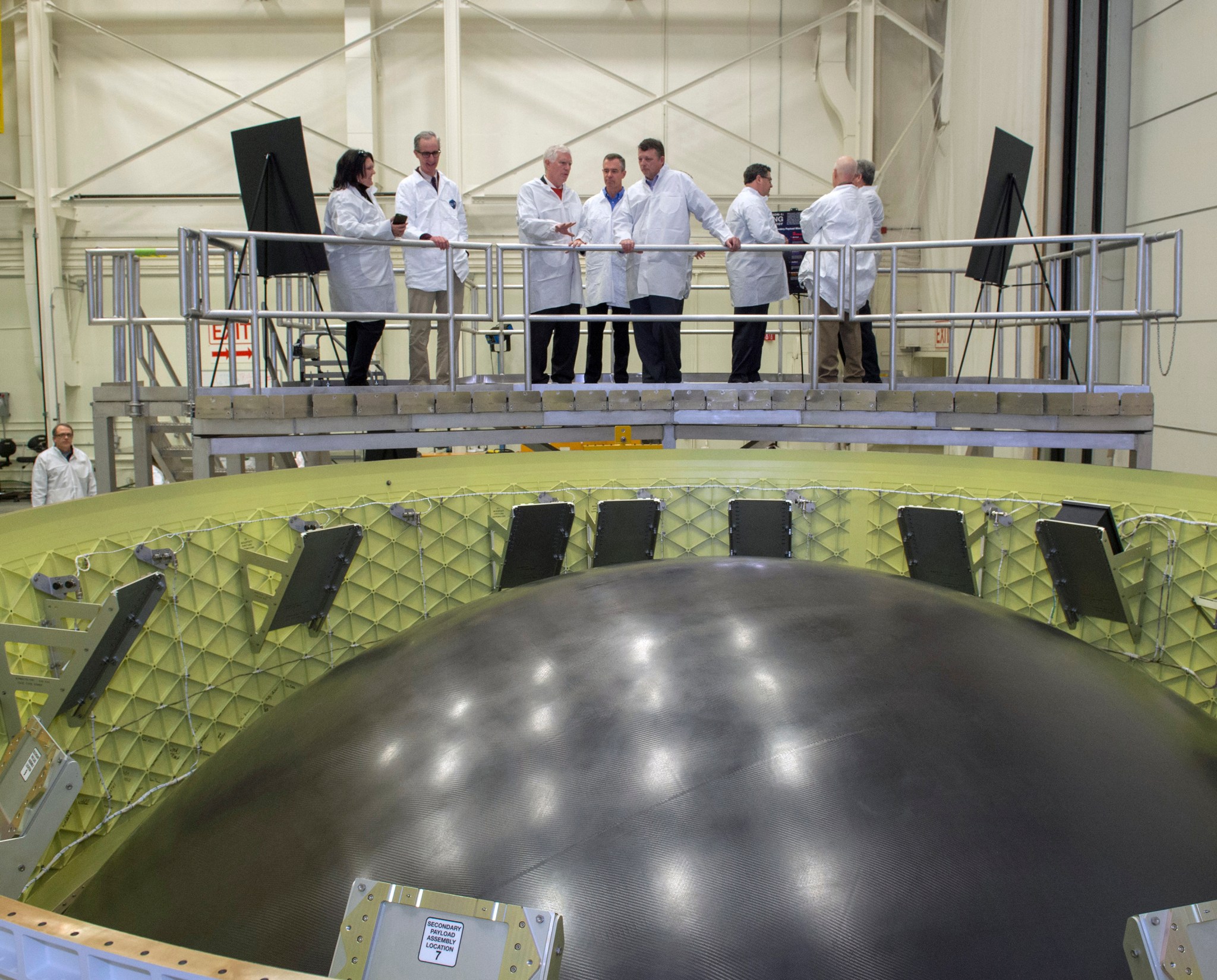 U.S. Rep. Mo Brooks, third from left, visited NASA's Marshall Space Flight Center Jan. 24.