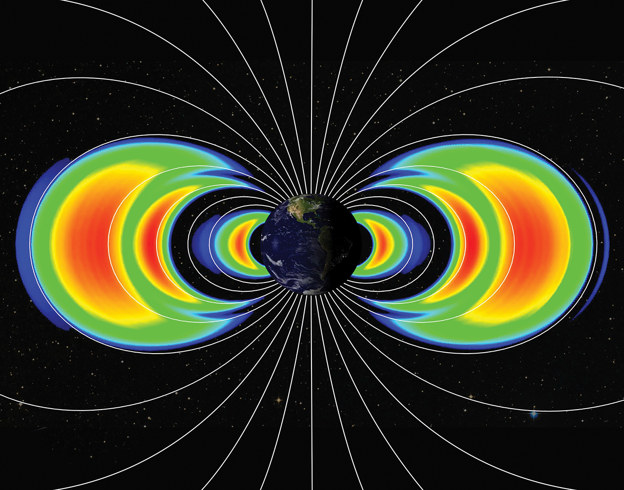 depiction of Earth's Van Allen Belts