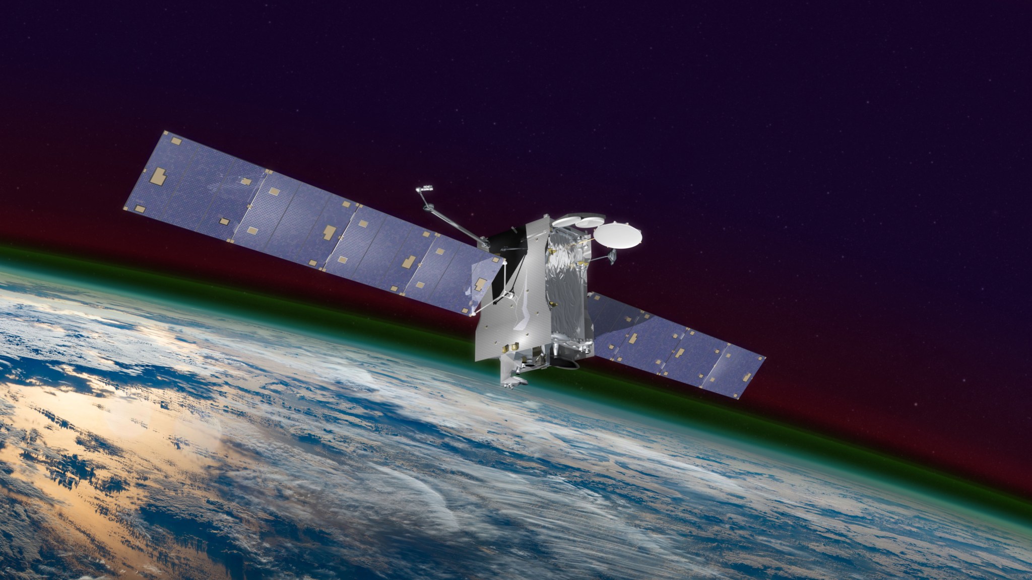 illustration of satellite hosting GOLD instrument