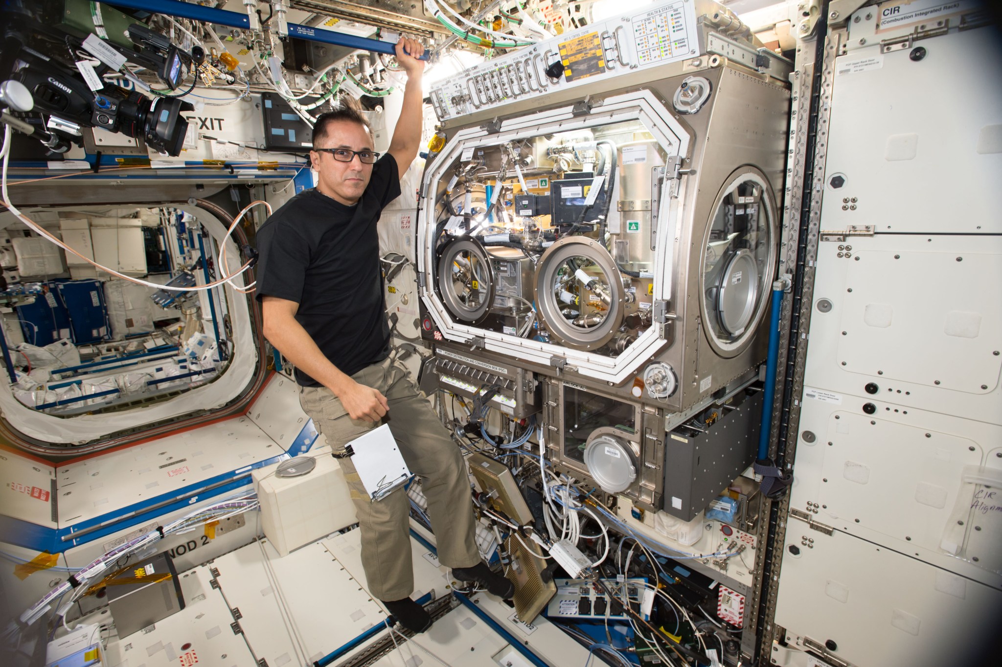 Astronaut Joe Acaba aboard the International Space Station.