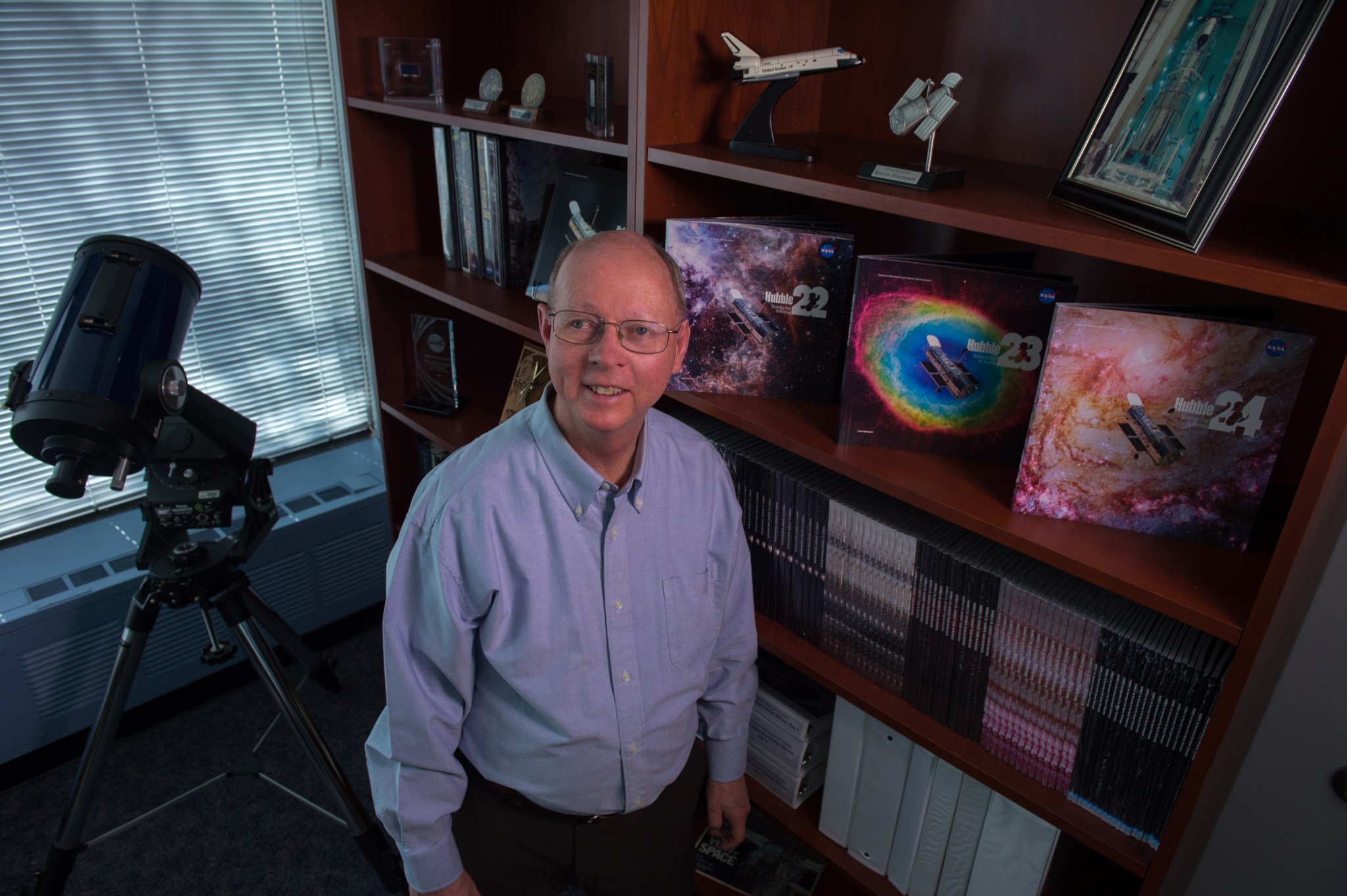 Hartnett in his office at Goddard.