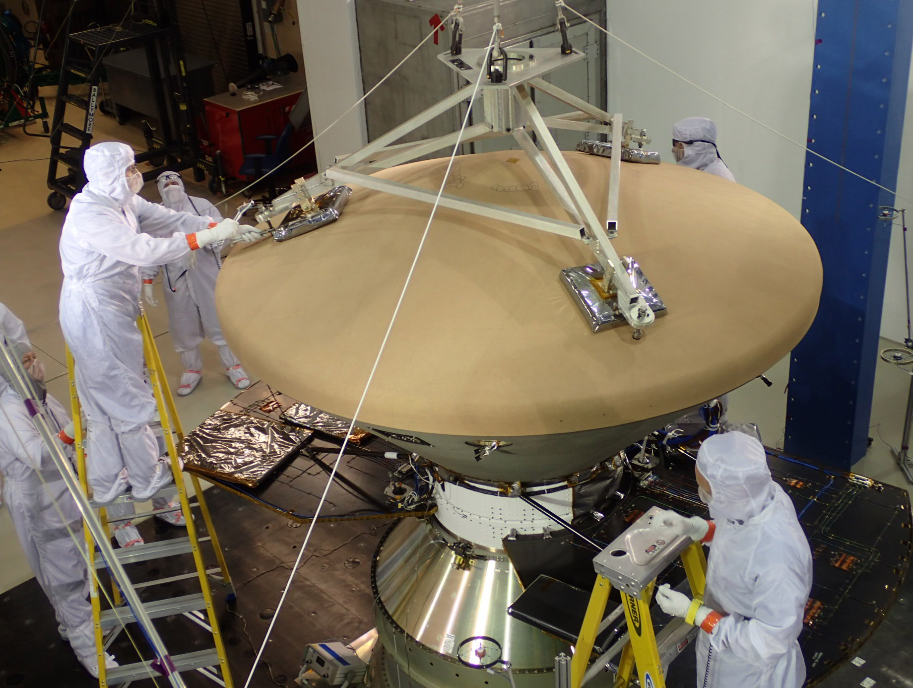 The InSight spacecraft is processed at Lockheed Martin Space in Denver.