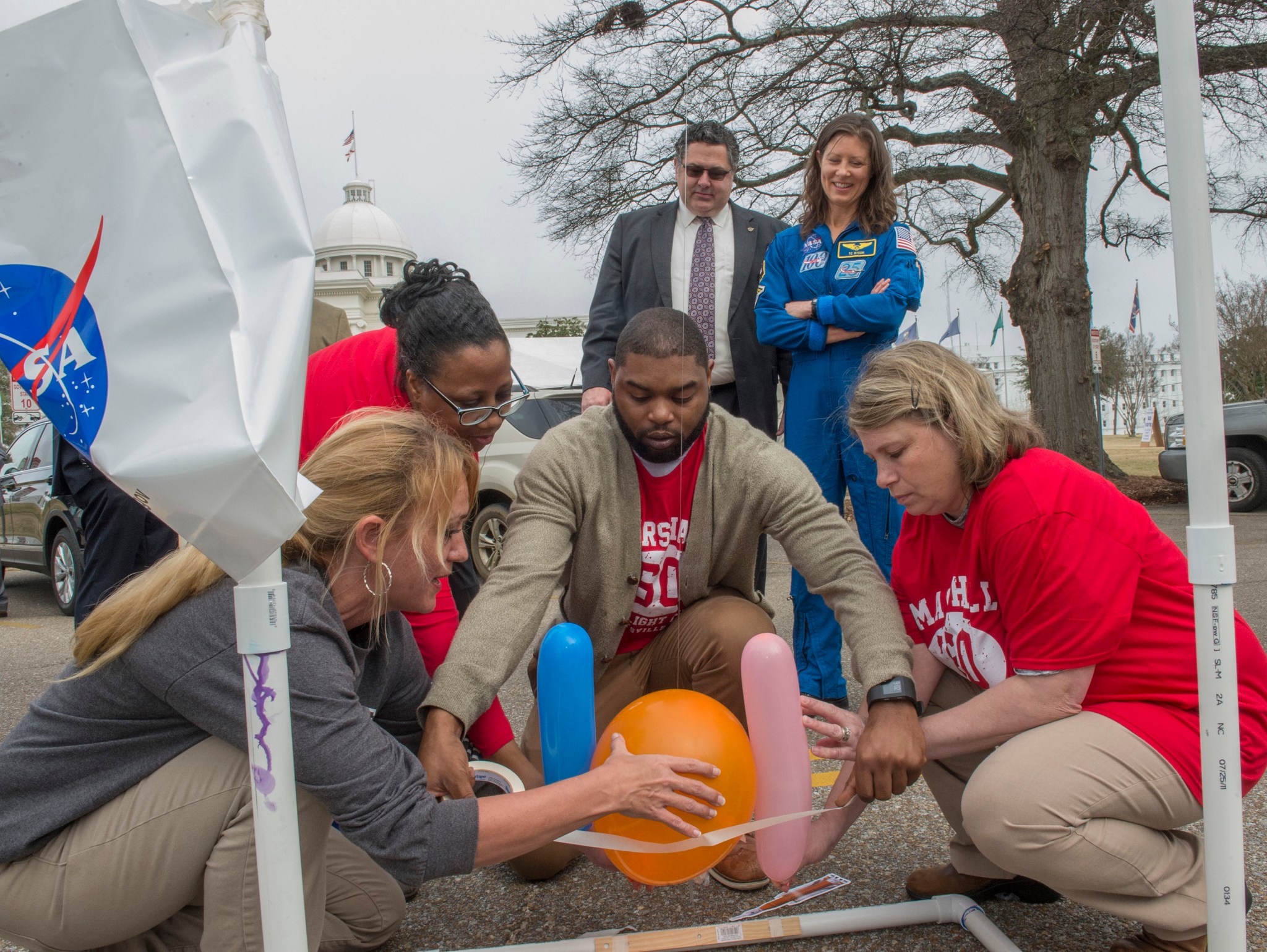 NASA-trained Alabama Lead Teachers from left, Jacquelyn Adams, Arlinda Davis, Timothy Johnson and Laura Crowe.