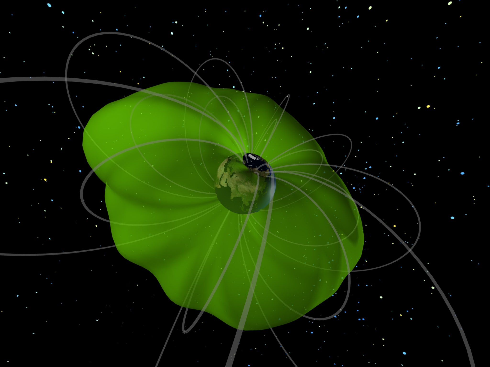 illustration of plasmasphere, reconstructed from IMAGE data