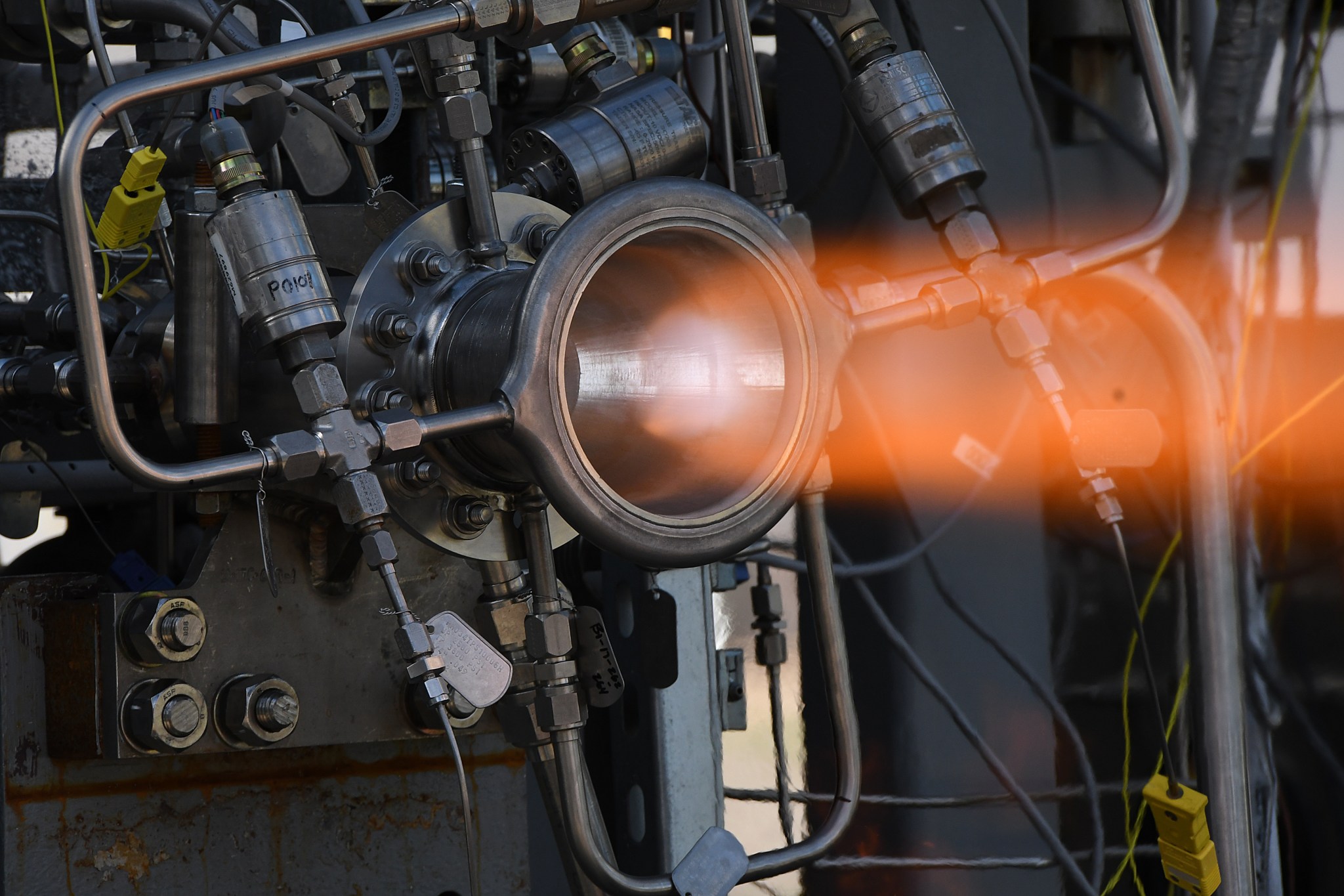 Through hot-fire testing at NASA's Marshall Space Flight Center, engineers put this nozzle through its paces.