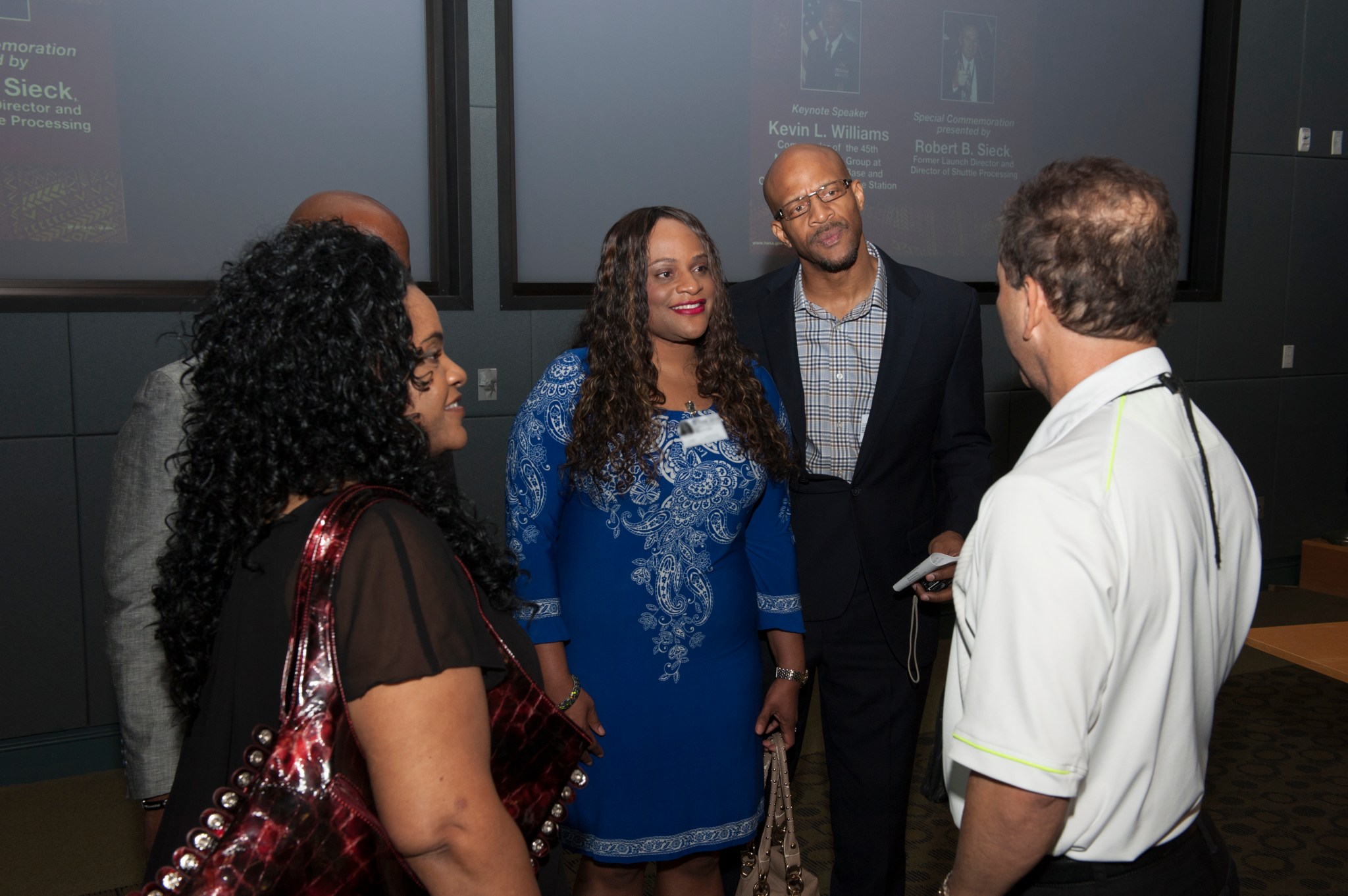 Kennedy Space Center workers and guests mingled during the center's Black History Month event Feb. 28, 2018.