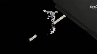 Soyuz MS-08 Spacecraft Approaches Station