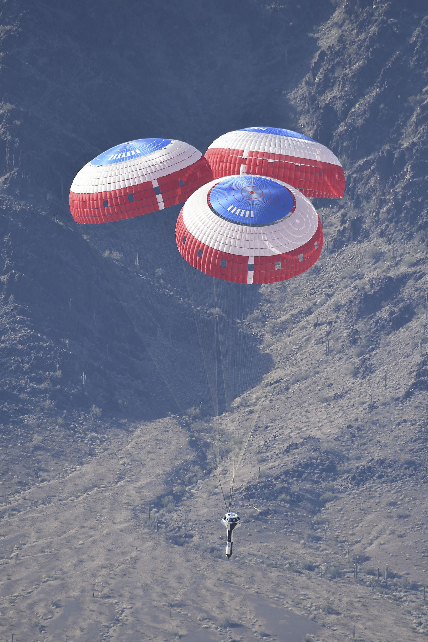 Boeing conducted the first in a series of reliability tests of its CST-100 Starliner flight drogue and main parachute system.