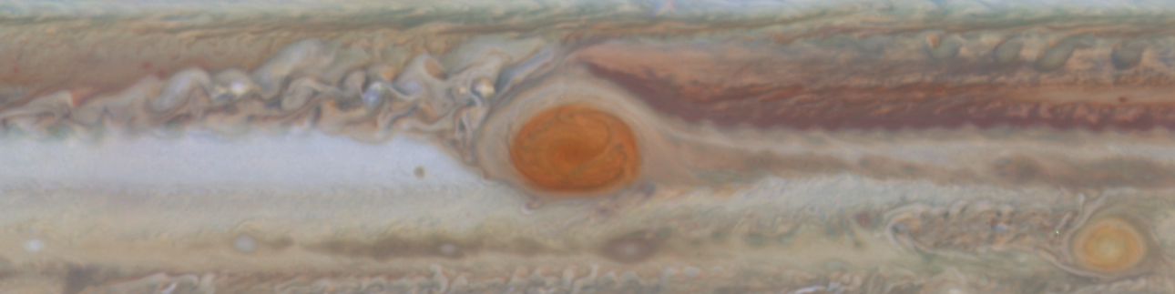 Hubble image of Jupiter's Great Red Spot.