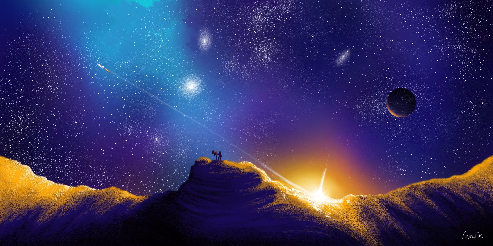 Anna Fox's winning artwork for NASA Langley's 2018 Student Art Contest.