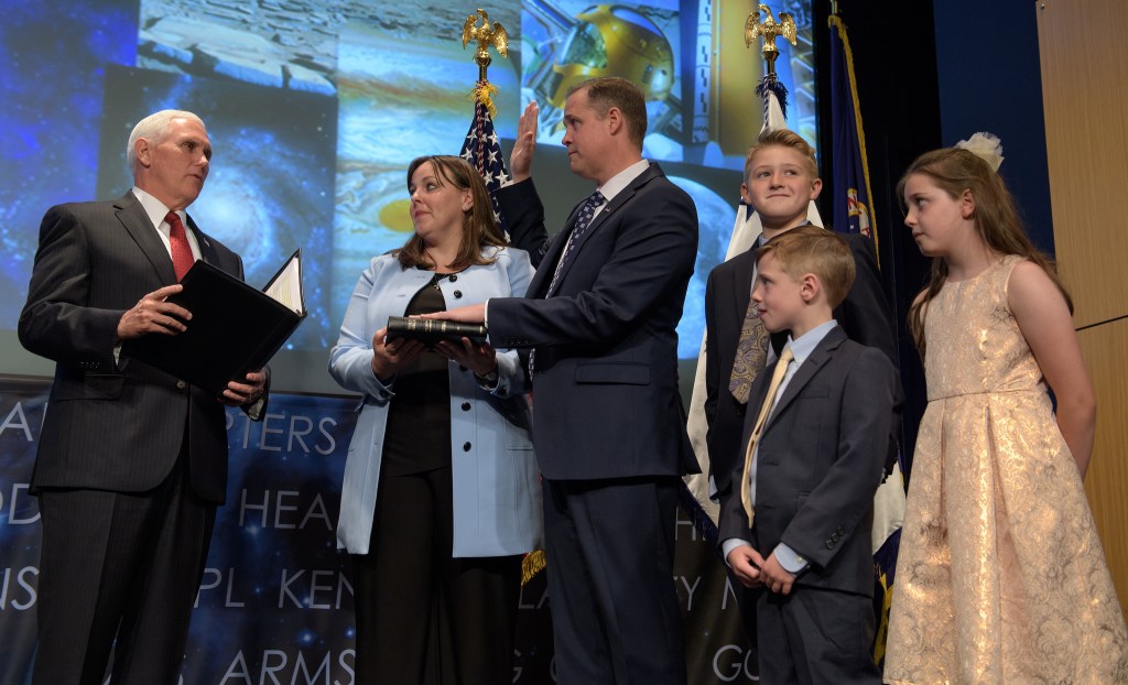 Vice President Pence Swears in New NASA Administrator Jim Bridenstine