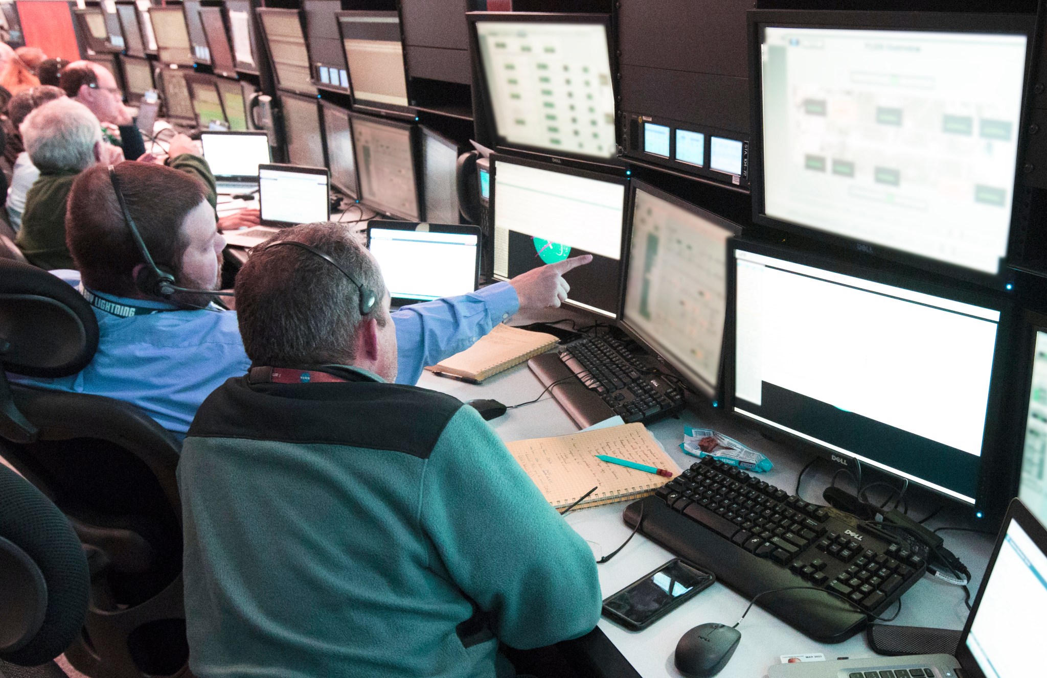 The launch team in the Firing Room