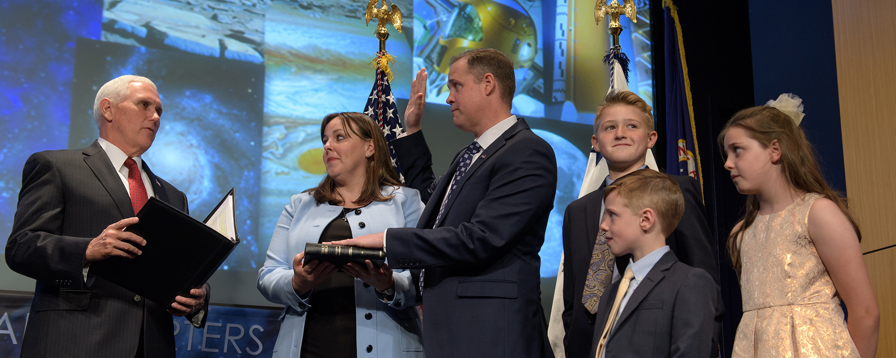 VP Pence and Jim Bridenstein and family