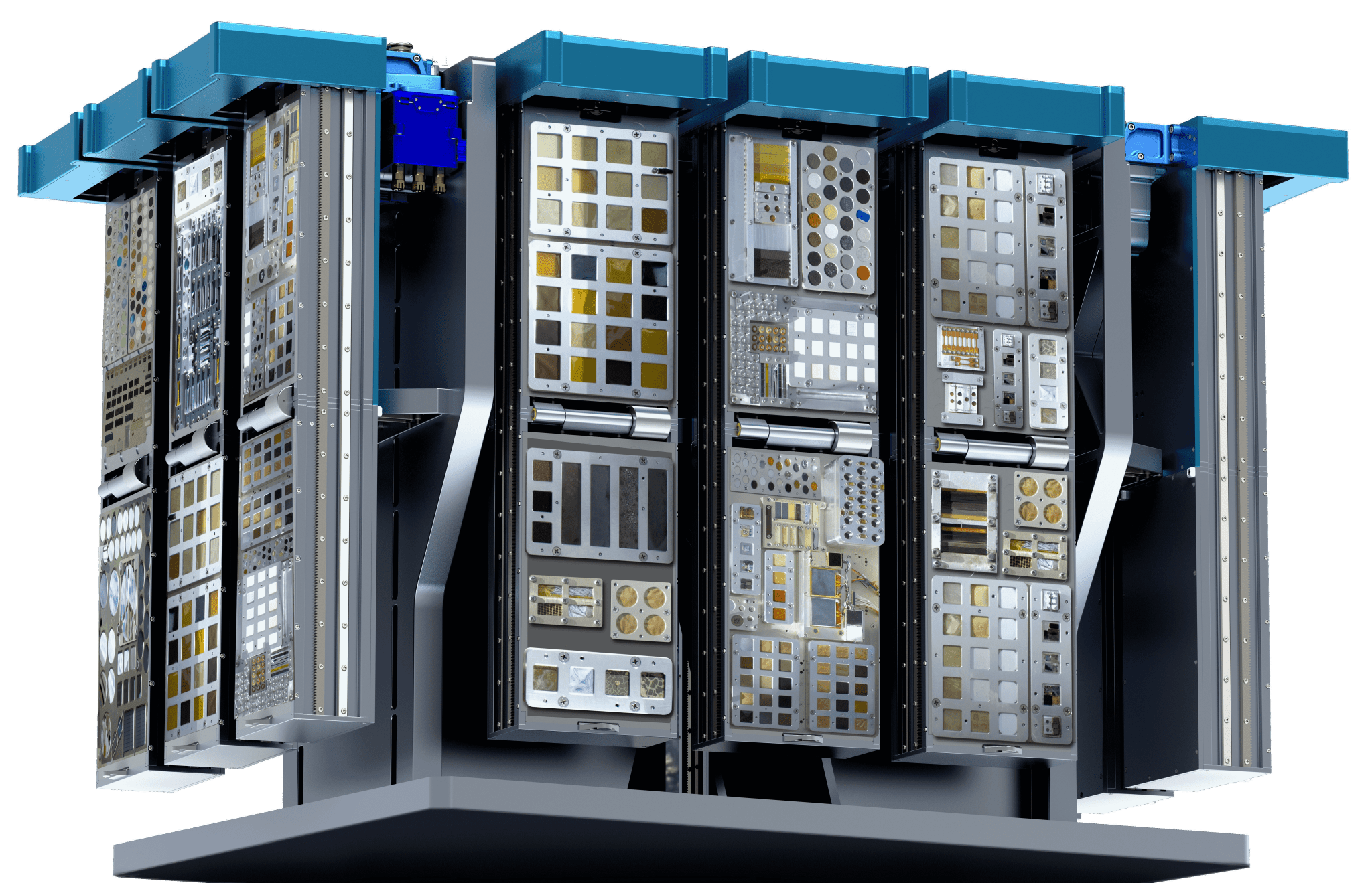 An artist's rendition of the newly designed Alpha Space Test & Research Alliance flight facility platform.