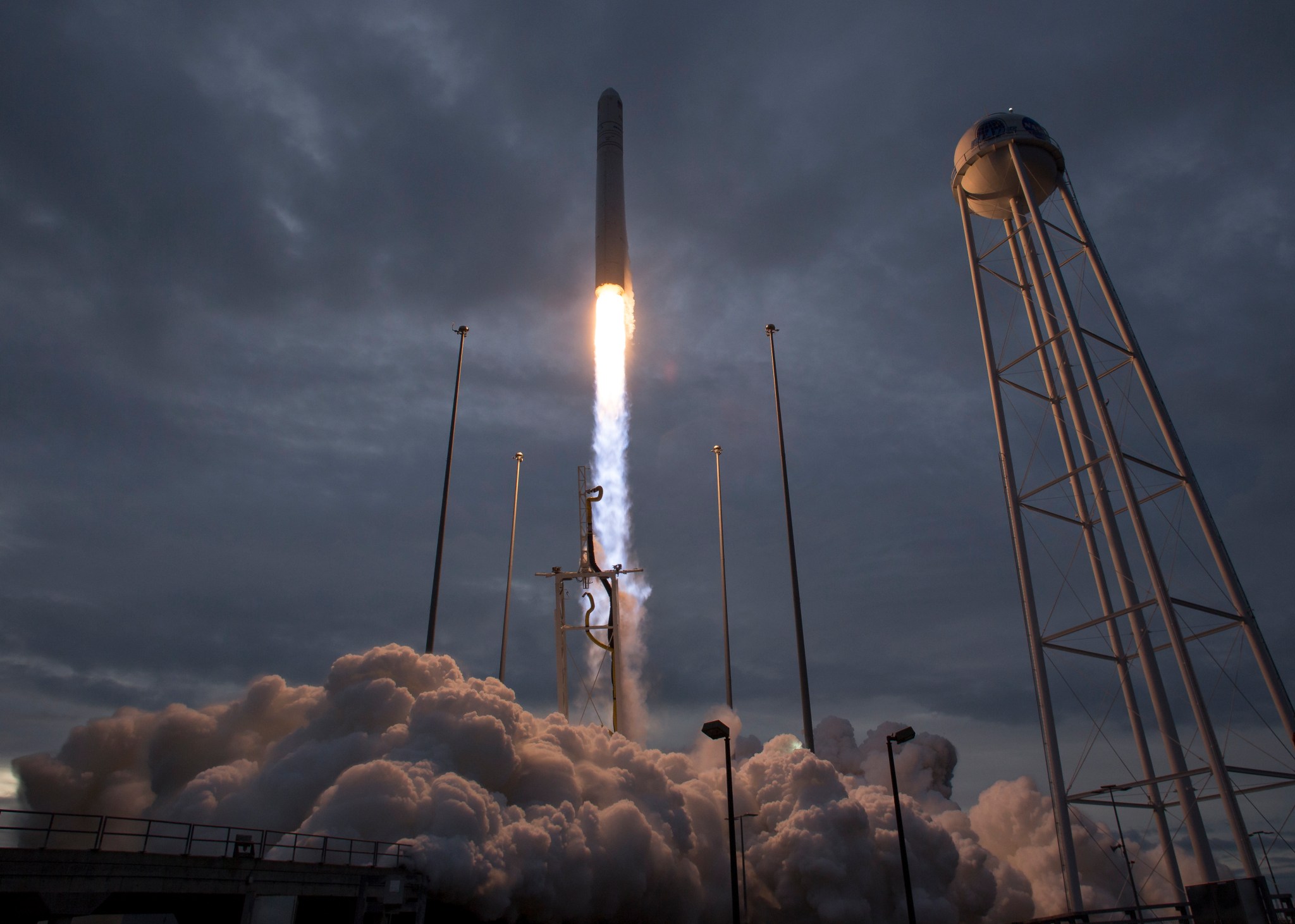 The Orbital ATK Antares rocket, carrying the Cygnus spacecraft, launches Nov. 12 from NASA's Wallops Flight Facility on Wallops.
